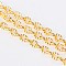 Iron Textured Cable Chains, Unwelded, with Spool, Oval, Golden, 4x3x1mm, about 328.08 Feet(100m)/roll