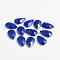 Opaque Acrylic Pendants, Faceted, teardrop, Blue, 20x12x5mm, Hole: 2mm, about 850pcs/500g