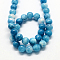 Natural Dyed Persian Jade Gemstone Bead Strands, Round, Sky Blue, 6mm, Hole: 1mm, about 66pcs/strand, 15.7 inch