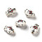 Handmade Printed Porcelain Beads, Fish, White, 14.5~15x11.5~12x7~7.5mm, Hole: 1.6mm