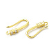 Brass Micro Pave Clear Cubic Zirconia Earring Hooks&nbsp;ZIRC-R112-10G-2