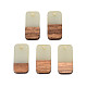 Two-tone Transparent Resin & Walnut Wood Pendants&nbsp;RESI-S384-008A-B05-3