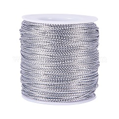 Metallic Cord, Silver, 2mm, about 43.74 yards(40m)/roll