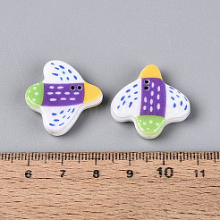 Printed Opaque Resin Beads&nbsp;RESI-N043-24B