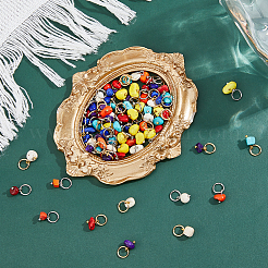 84Pcs 14 Style Synthetic Turquoise Pendant&nbsp;PALLOY-FH00074