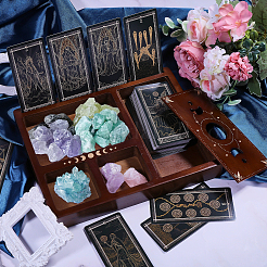 MDF Tarot Card Storage Box & Display Holders Stand&nbsp;DIY-WH0687-001