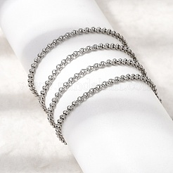 12Pcs 2MM 304 Stainless Steel Rolo Chain Necklaces for Men Women&nbsp;NJEW-H093-12P