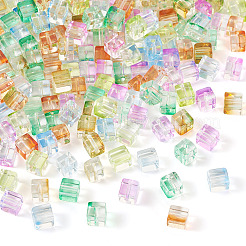 66Pcs 6 Colors Baking Paint Transparent Glass Beads&nbsp;DGLA-TA0001-31