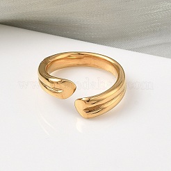 304 Stainless Steel Cuff Rings&nbsp;RJEW-Z118-02G