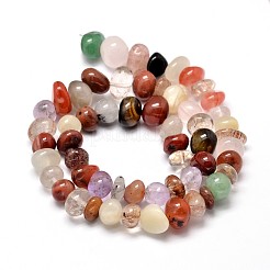 Mixed Natural Gemstone Nuggets Bead Strands&nbsp;G-J337-14