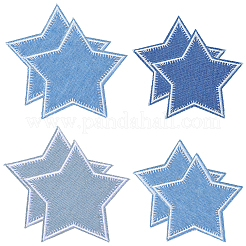 20Pcs 4 Styles Polyester Embroider Thread Iron on/Sew On Patches&nbsp;PATC-GF0001-74