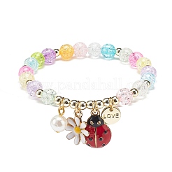 8Pcs 8 Style Acrylic Round Beaded Stretch Bracelets Set&nbsp;BJEW-JB08983