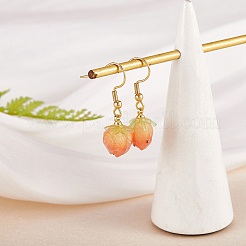 3D Resin Flower Dangle Earrings&nbsp;EJEW-SW00019-05