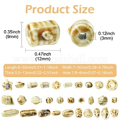 30Pcs 30 Styles Handmade Porcelain Beads&nbsp;PORC-CJ0001-27