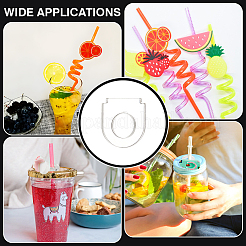 3 Sets Acrylic Blank Tumbler Straw Charm Holder&nbsp;AJEW-BC0008-10