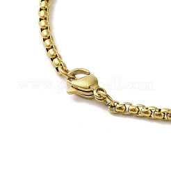 201 Stainless Steel Flat Round with Constellation & Sun Pendant Necklaces&nbsp;NJEW-P293-08G