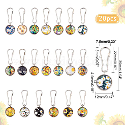 2Sets 2 Style 304 Stainless Steel Pendants Keychain&nbsp;KEYC-BC0001-05