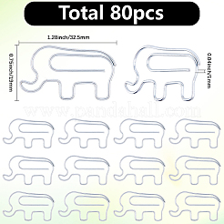 80Pcs Iron Paper Clip&nbsp;FIND-SP0004-77
