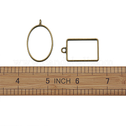 Alloy Open Back Bezel Big Pendants&nbsp;PALLOY-TA0001-26AB