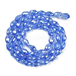 Transparent Electroplate Glass Beads Strands&nbsp;EGLA-N013-T4mm-B10