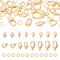 16Pcs 8 Styles Brass Lobster Claw Clasps&nbsp;KK-TA0003-04