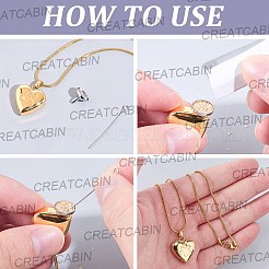 1Pc Stainless Steel Paw Print Heart Urn Ashes Pendant Necklaces&nbsp;NJEW-CN0001-15G