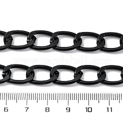 Oxidation Aluminum Faceted Curb Chains&nbsp;CHA-TAC0003-01EB-C