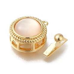 Brass Box Clasps with Resin&nbsp;KK-H480-07G