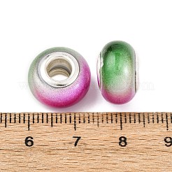 Two Tone Opaque Resin Rondelle European Beads&nbsp;RESI-Z046-02