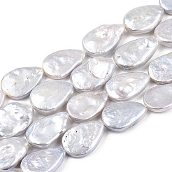 Baroque Natural Nucleated Pearl Keshi Pearl Beads Strands&nbsp;PEAR-S020-Z01