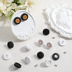 40Pcs 2 Colors Wooden Stud Earring Findings&nbsp;FIND-SC0012-22