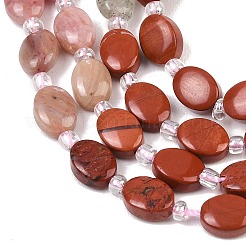 Cherry Quartz Glass & Natural Red Jasper & Sodalite & Green Strawberry Quartz & Rhodonite Beads Strands&nbsp;G-Z135-A06