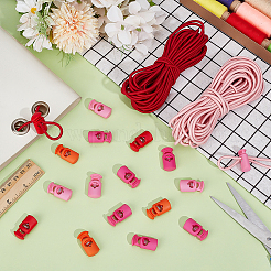 40Pcs 4 Colors Plastic Spring Cord Locks&nbsp;KY-PH0002-33A