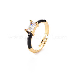 Brass Enamel Cuff Rings&nbsp;RJEW-T016-23B-NF