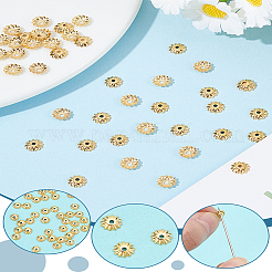40Pcs Brass Bead Caps&nbsp;KK-LP0001-55
