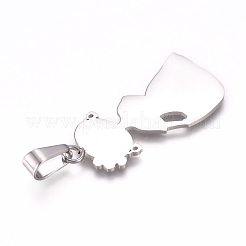 Tarnish Resistant 304 Stainless Steel Pendants&nbsp;STAS-D232-03P
