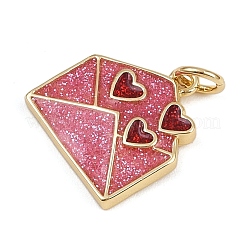 Brass Enamel Pendants&nbsp;KK-B150-01G-02