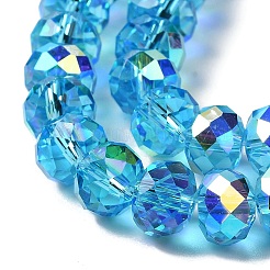 AB Color Plated Transparent Electroplate Beads Strands&nbsp;X-EGLA-H104-06H