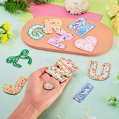 3 Bags Polyester Embroider Self-adhesion Thread Iron on/Sew On Patches&nbsp;PATC-TA0001-52