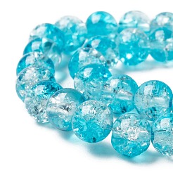 Baking Paint Crackle Glass Bead Strands&nbsp;CCG-S001-8mm-06