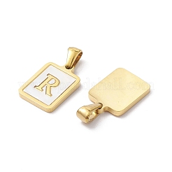 Ion Plating(IP) 304 Stainless Steel Pave Shell Pendants&nbsp;X-STAS-G327-01G-R