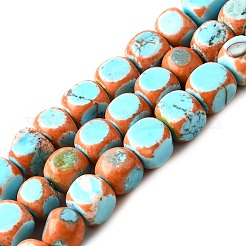 Dyed Natural Magnesite Beads Strands&nbsp;G-L617-B01-8mm-01