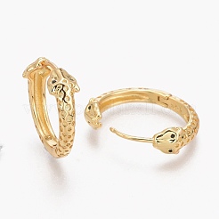 Brass Micro Pave Cubic Zirconia Huggie Hoop Earrings&nbsp;EJEW-L231-47G