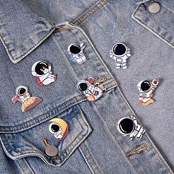 9Pcs 9 Style Astronaut Brooch Pins&nbsp;JEWB-SZ0001-36