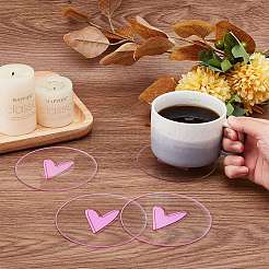 6Pcs Transparent Acrylic Cup Mats&nbsp;AJEW-FG0002-10B