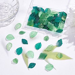 80Pcs 7 Style Transparent Spray Painted Glass Pendants&nbsp;GLAA-SC0001-66