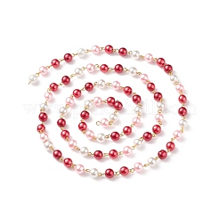 Handmade Glass Pearl Beaded Chain&nbsp;AJEW-JB01134-05