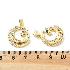 Brass Micro Pave Cubic Zirconia Pendants&nbsp;KK-Z098-01G-02