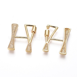 Brass Micro Pave Cubic Zirconia Screw Carabiner Lock Charms&nbsp;KK-I033-01G-H