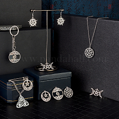 12Pcs 6 Style 304 Stainless Steel Pendants&nbsp;STAS-SZ0002-56P